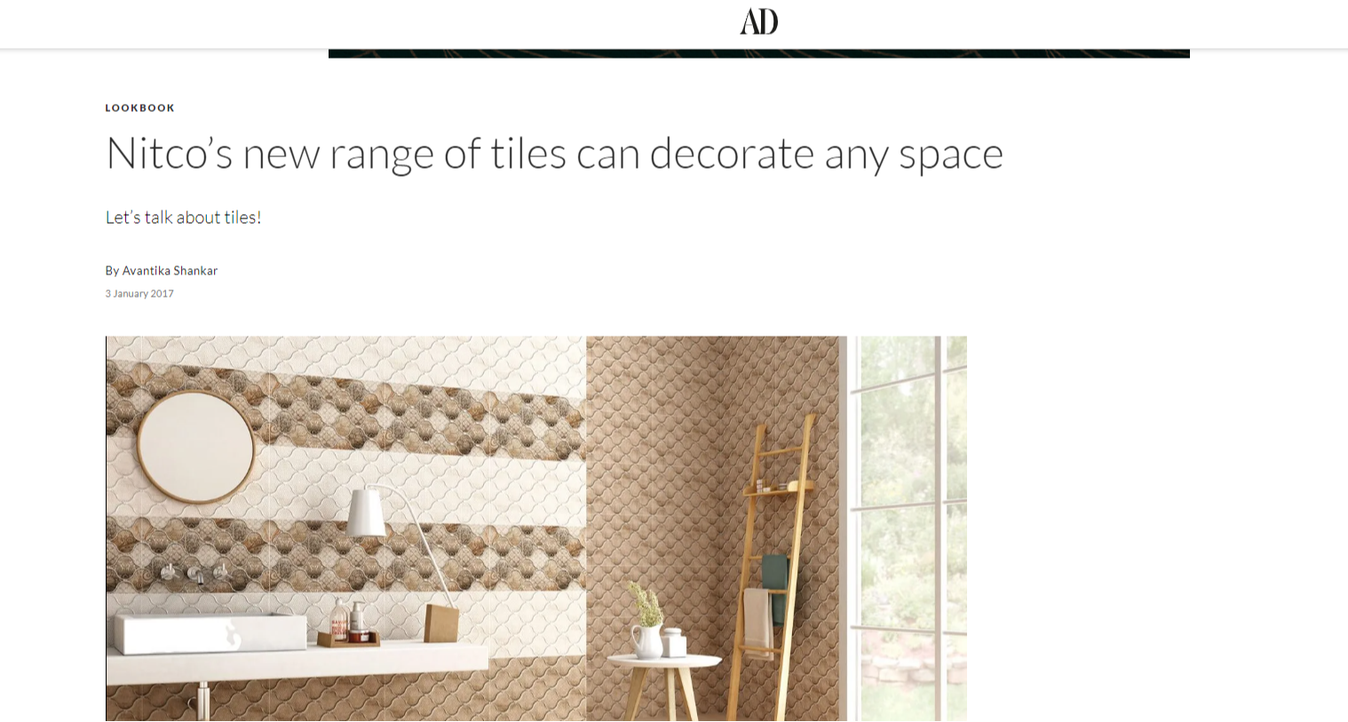 Nitco’s new range of tiles can decorate any space 1226